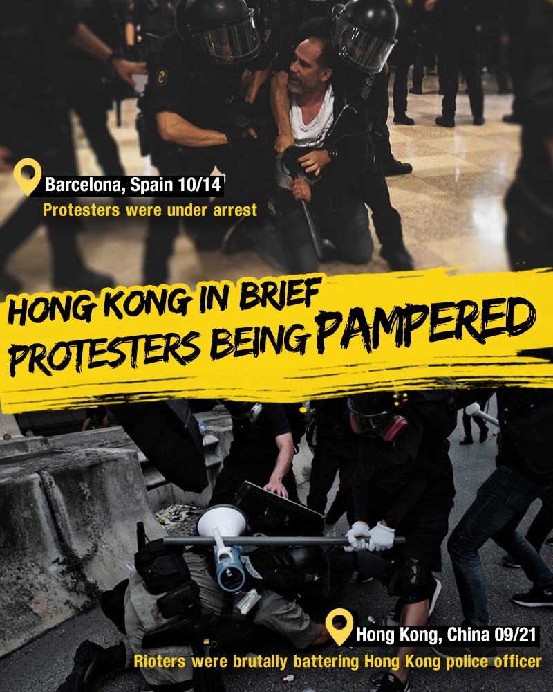 Q101939-海报- Hong Kong In Brief Here’s how Hong Kong protesters are being pampered-英文.jpg