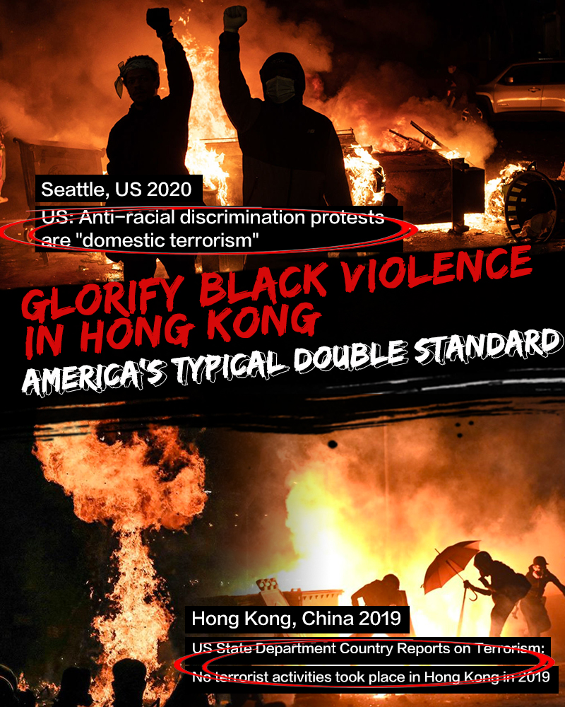 Z20200626048-海报-美化香港黑暴，美国驰名双标-英语-人民日报.jpg