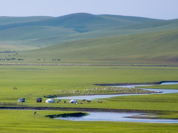 Scenery of Morigele River in Hulun Buir, N China