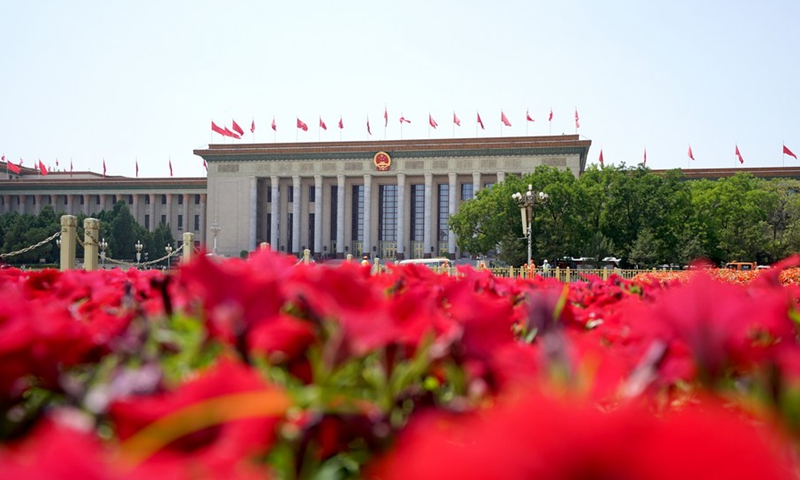 Photo taken on May 28, 2020 shows a view of the Great Hall of the People in Beijing, capital of China.(Photo: Xinhua)