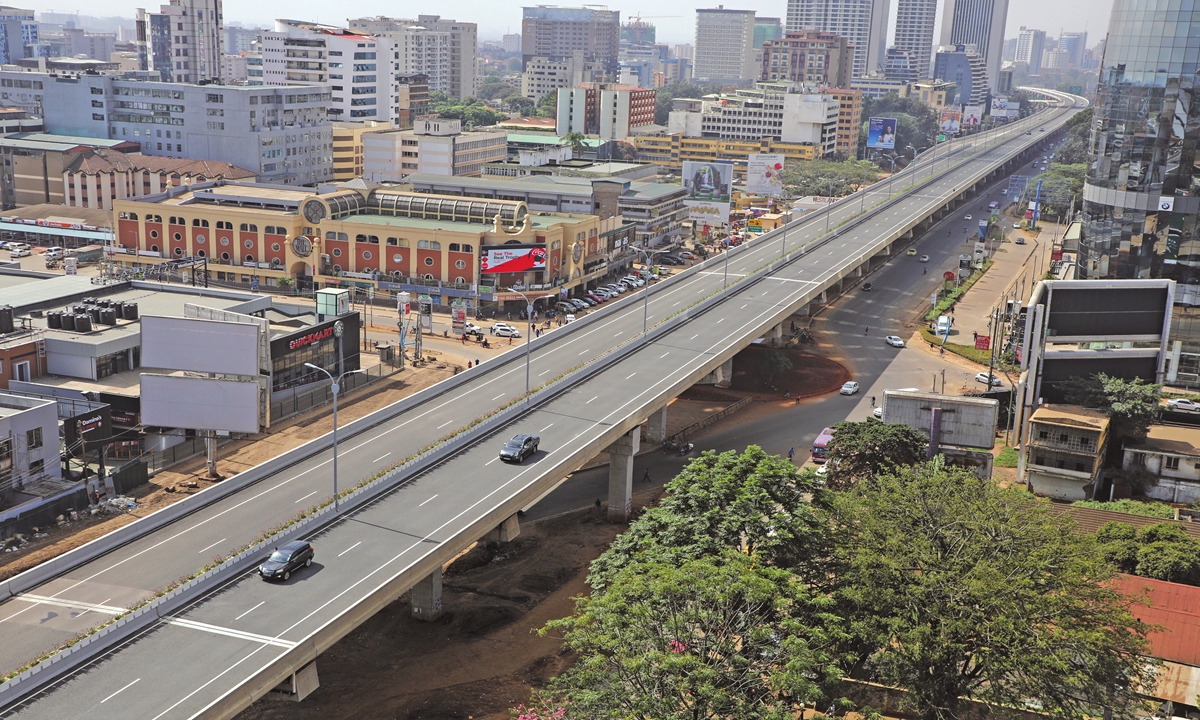 A China-built expressway in Nairobi, Kenya, starts trial operation on May 15, 2022. Photo: VCG