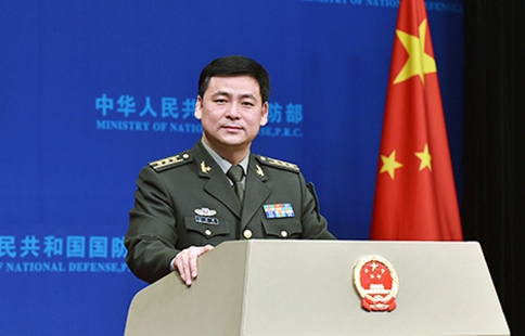 Ren Guoqiang, a spokesperson for the Chinese Ministry of Defense, speaks during a news conference in Beijing in this undated photo. [File Photo: people.cn]