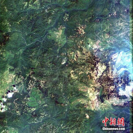 The imaging data tracked and received from the newly-launched Earth observation satellite Gaofen-6. (Photo provided by The Chinese Academy of Sciences)