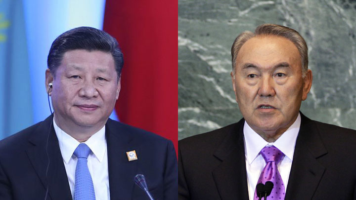 Chinese President Xi Jinping (L) and Kazakh President Nursultan Nazarbayev [File photo: China Plus]