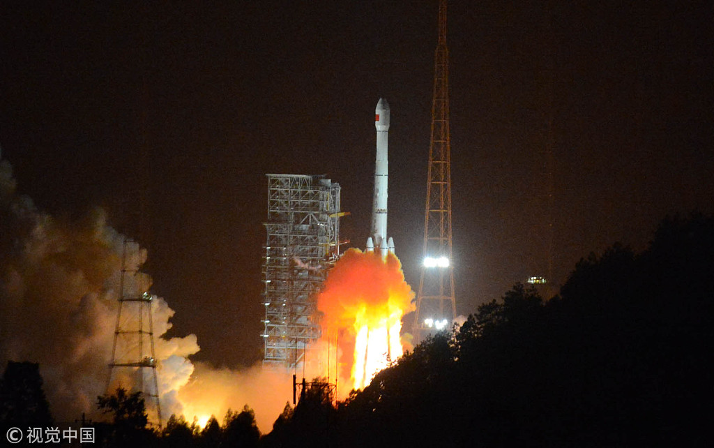 China's lunar probe Chang'e-3 is launched from the Xichang Satellite Launch Center in Sichuan Province on December 2, 2013. [File photo: VCG]