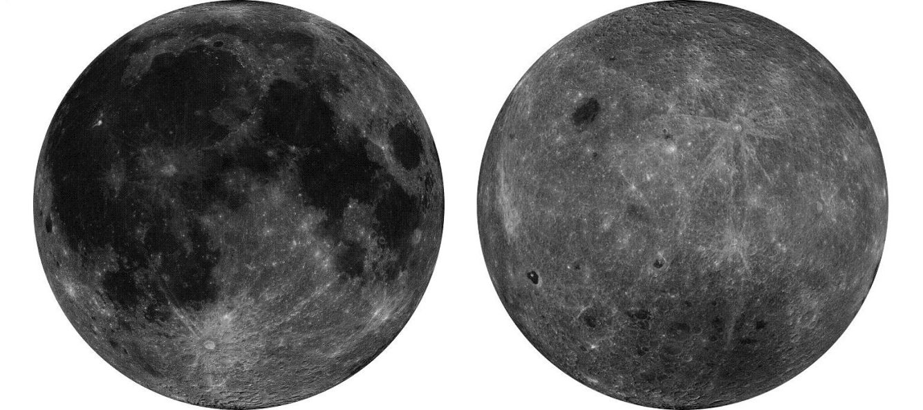 Orthographic projection diagrams of the moon taken by Chang'e-2 [File photo: State Administration of Science, Technology and Industry for National Defence]