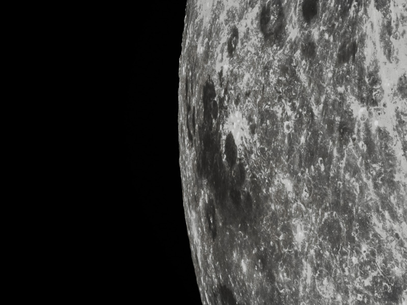 The photo of part of the Moon taken by the Chang'e 5 test vehicle service module [File photo: China National Space Administration]