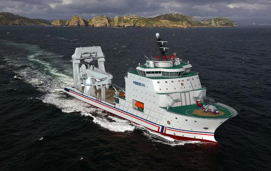An artist's rendering of the planned rescue ship. (Provided to China Daily)
