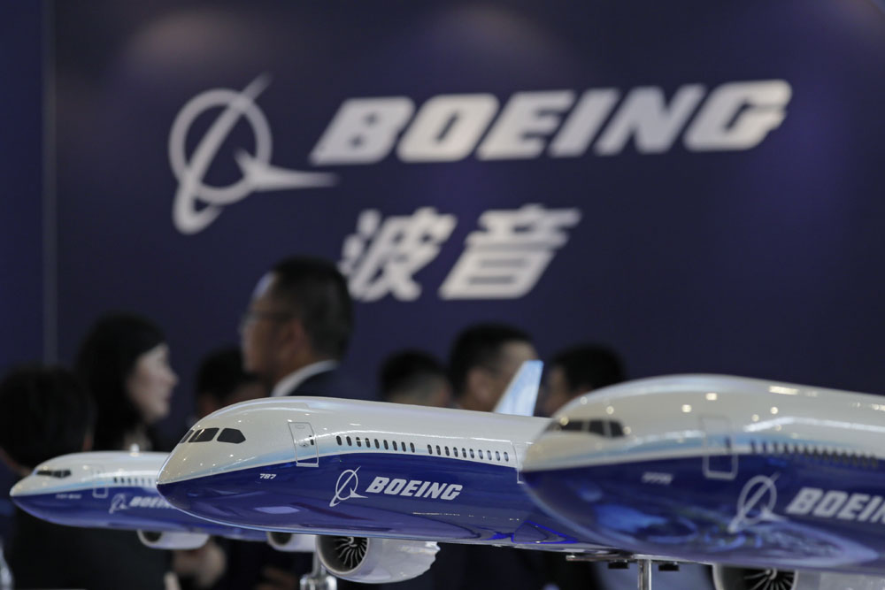 Models of Boeing passenger airliner are displayed during the 12th China International Aviation and Aerospace Exhibition, also known as Airshow China 2018, Tuesday, Nov. 6, 2018, in Zhuhai city, south China's Guangdong province.[Photo:AP]