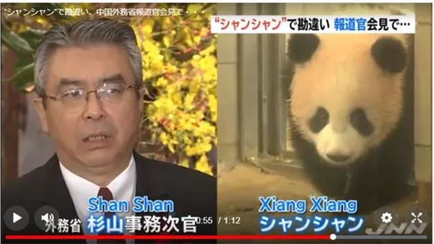 Shinsuke Sugiyama, the deputy chief of Japan's Foreign Ministry, and Xiang Xiang. [Screenshot: China Plus]