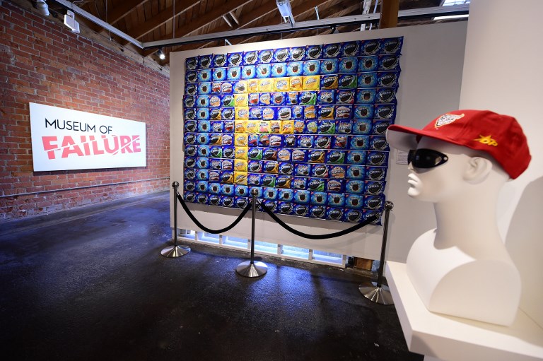 Nike's Magneto eyewear is displayed at The Museum of Failure in Los Angeles on December 7, 2017. [File photo: AFP]    
