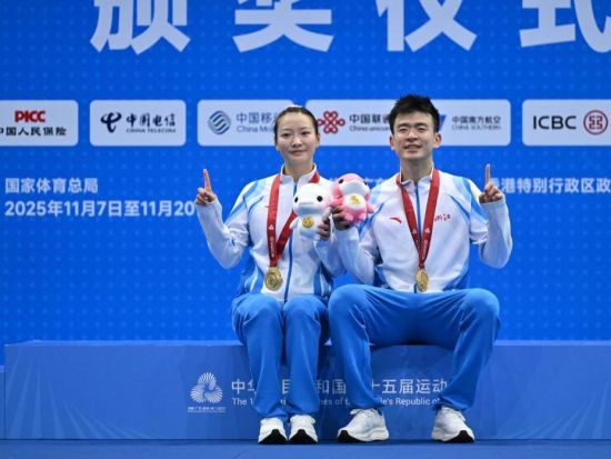 China's 15th National Games: mixed doubles final of badminton