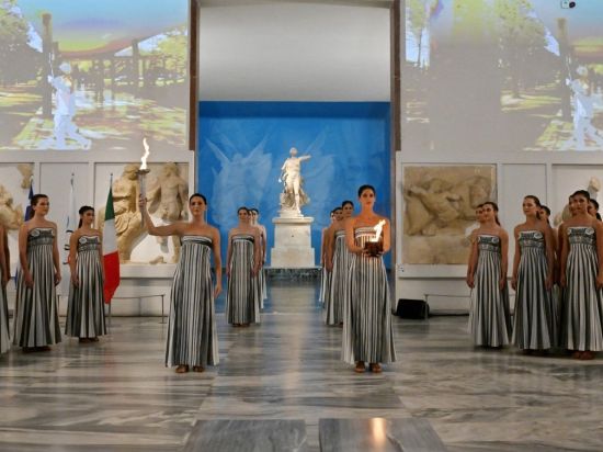 Flame for 2026 Milan-Cortina Winter Olympics lit in Ancient Olympia