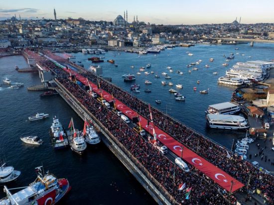 Mass rally in Istanbul on New Year's Day shows solidarity with Gaza