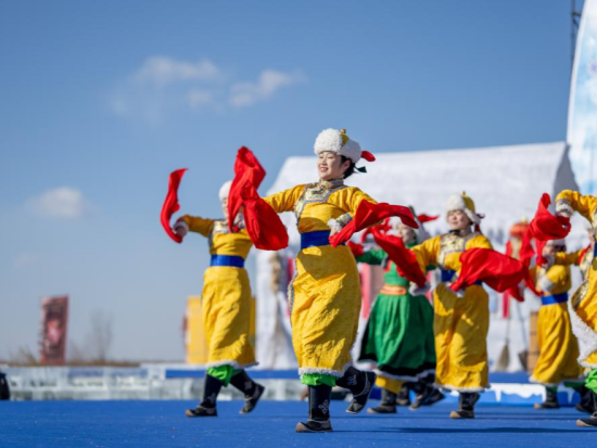 4th Hasuhai Lake winter fishing festival opens in Tumd Left Banner of Hohhot, N China's Inner Mongolia
