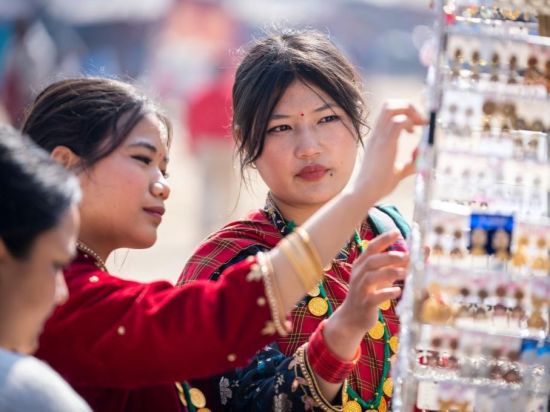 People participate in celebration of Sonam Lhosar festival in Kathmandu, Nepal