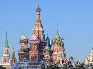 Snow view in Moscow, Russia