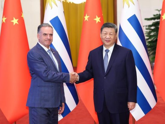 Xi holds talks with Uruguayan president