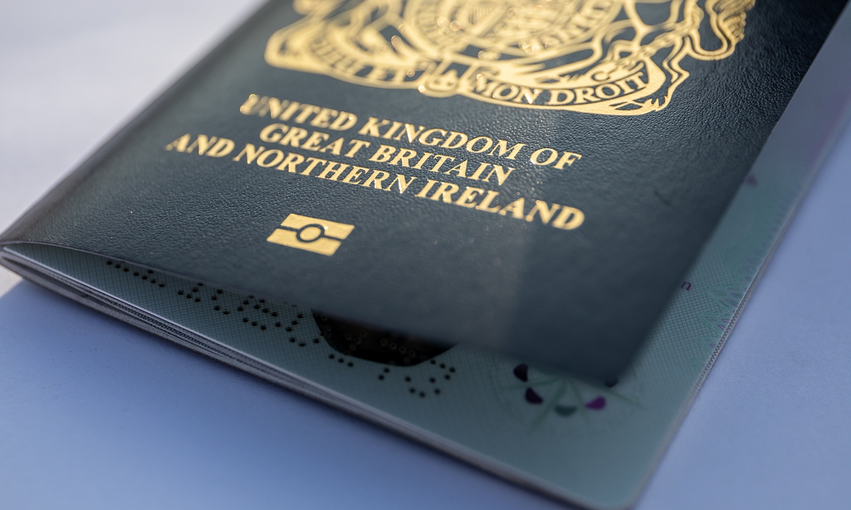 A copy of the British National (Overseas) passport arranged in Hong Kong. Photo: VCG