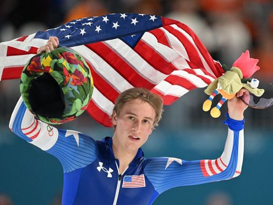 Stolz sets new Olympic record in men's 1,000m speed skating, Ning wins bronze at Milan-Cortina