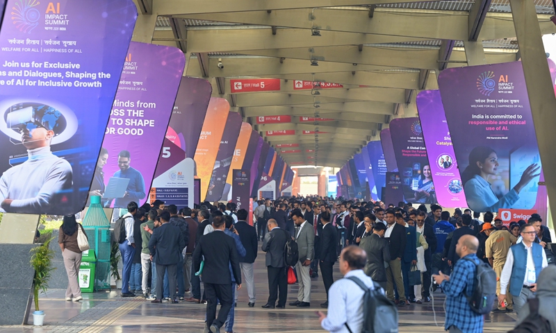 The AI Impact Summit 2026 is held on February 16, 2026 in New Delhi, India. Photo: VCG