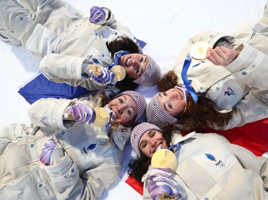 France claims women's biathlon gold to complete Olympic relay sweep