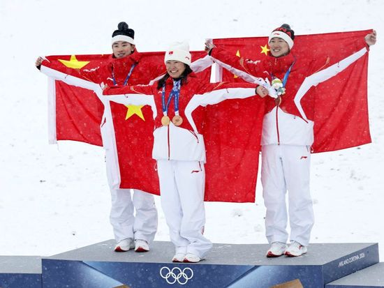 China takes Winter Olympic aerials mixed team bronze after errors, US wins gold