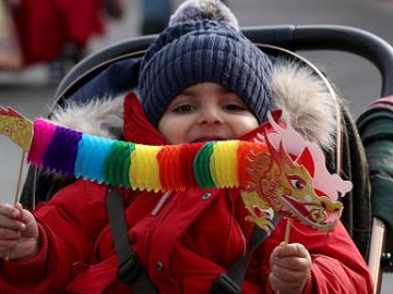 Chinese New Year spirit fills Trafalgar Square in London