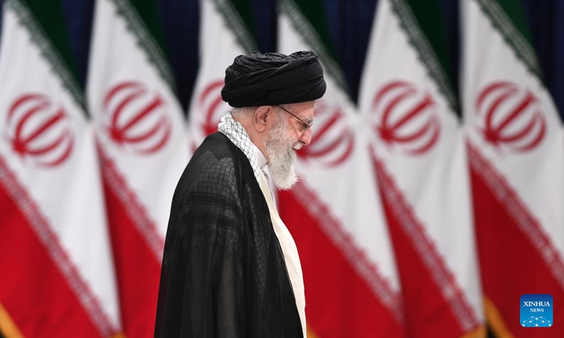 This file photo taken on June 28, 2024 shows Iran's Supreme Leader Ali Khamenei attending Iran's 14th presidential election at a polling station in Tehran, Iran. U.S. President Donald Trump said on Feb.28, 2026 that Iran's Supreme Leader Ayatollah Ali Khamenei was killed in U.S.-Israeli attacks earlier in the day. Khamenei