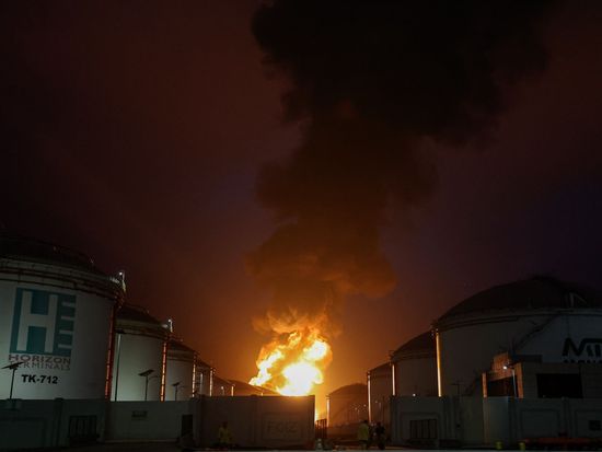 Fire in UAE's oil zone brought under control after interception debris falls