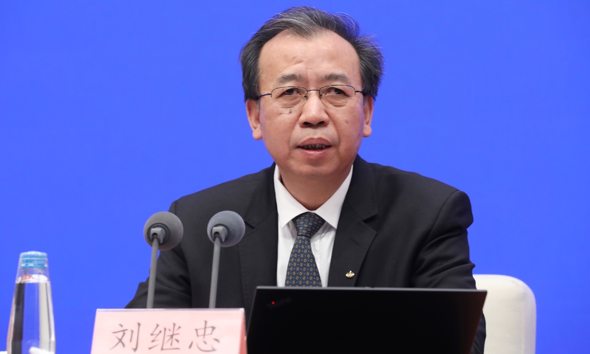 China's Tianwen-3 mission chief designer Liu Jizhong, who is also a deputy to the 14th National People's Congress (NPC) Photo: VCG