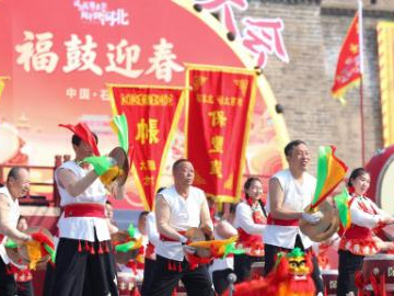 National drum contest held at Zhengding ancient city in China's Shijiazhuang