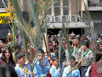 Christians celebrate Palm Sunday in Beirut, Lebanon