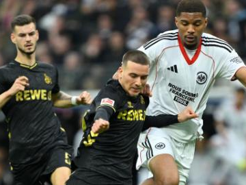 German first division Bundesliga football match: Eintracht Frankfurt vs. FC Cologne