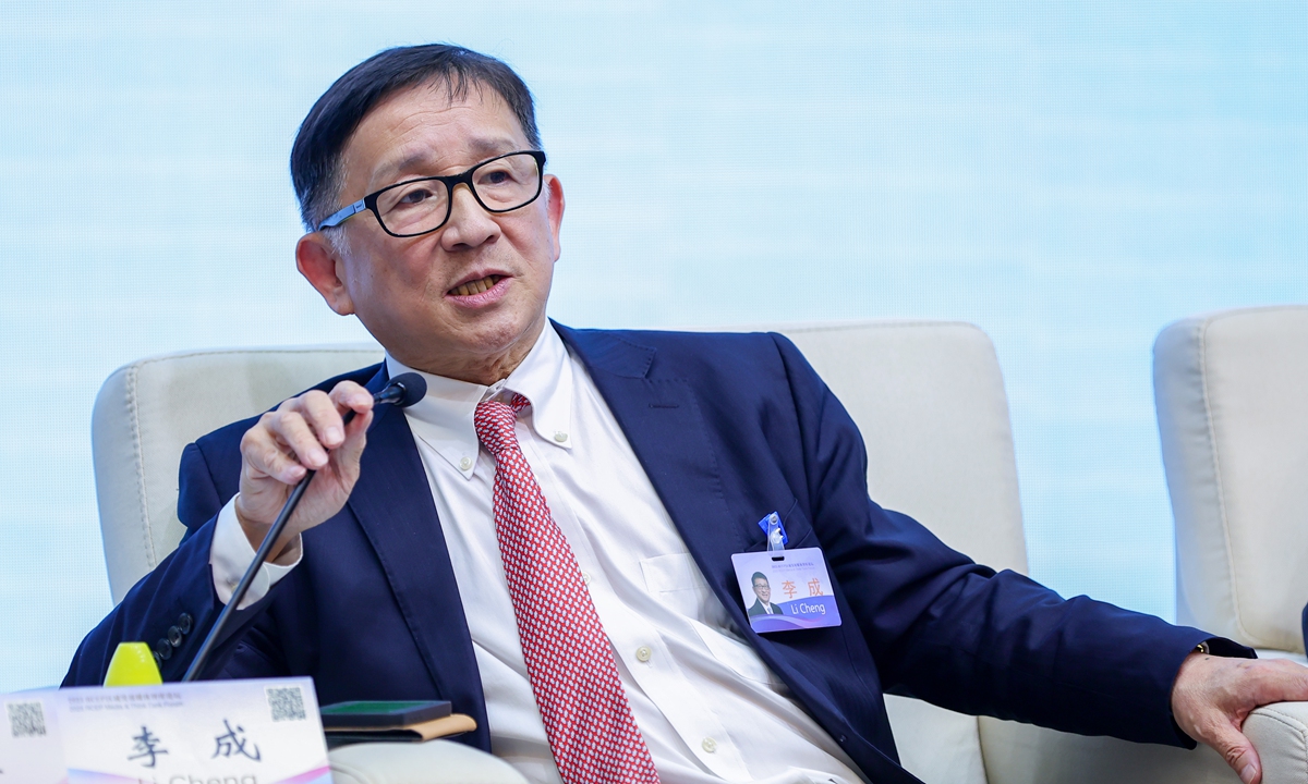 Li Cheng speaks at a forum held on May 24, 2025, in Haikou, capital of South China's Hainan Province. Photo: VCG