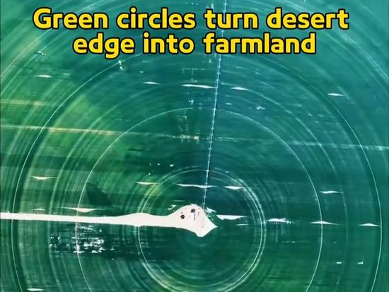 Green circles turn desert edge into farmland