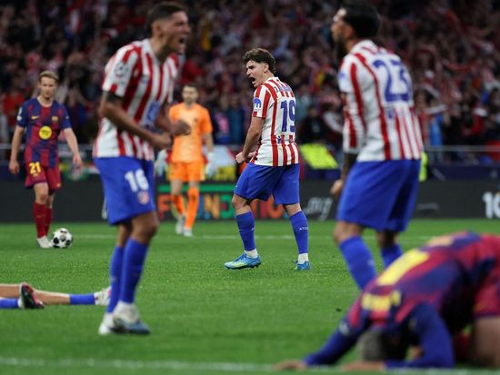 Atletico resist Barca comeback, Dembele sends PSG past Liverpool into UCL semis