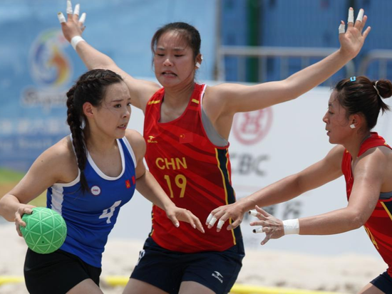 Highlights of women's preliminary round group B match at 6th Asian Beach Games in Sanya