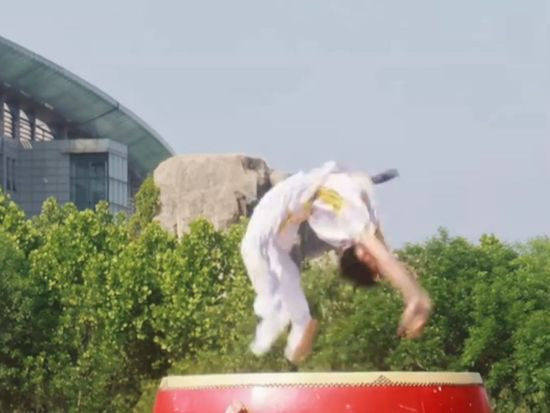 Student's '15 backflips on a drum' stuns crowd at university sports meet