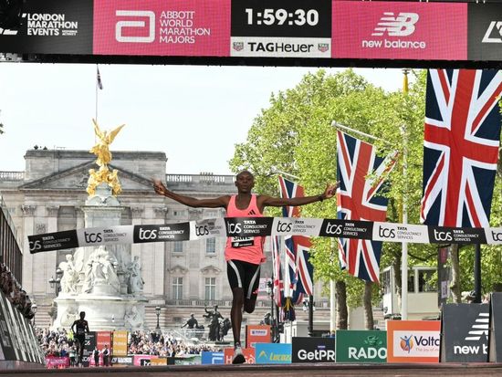 Kenya's Sawe becomes first man to run marathon under two hours