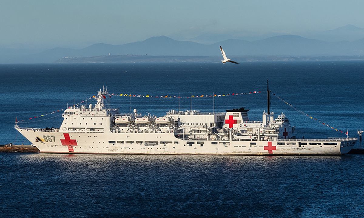 Chinese People's Liberation Army (PLA) Navy's hospital ship Silk Road Ark Photo: VCG