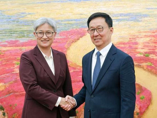 Chinese Vice President Han Zheng meets Australian Foreign Minister Penny Wong to discuss bilateral ties