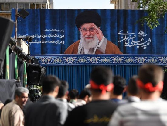 People attend rally to mourn for Iran's late Supreme Leader Ali Khamenei in Tehran