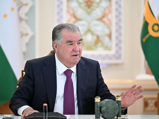 Tajik President Emomali Rahmon arrives in Beijing