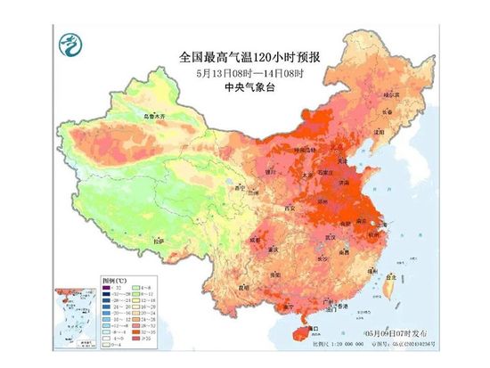 Northern China heats up as southern regions enter rainy season