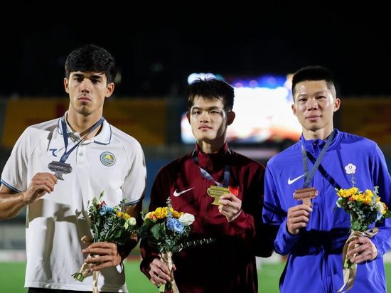 Highlights of men's triple jump final at 1st Asian Jumping Championships in China's Chongqing