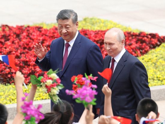 Posters: Key remarks of Xi during talks with Putin