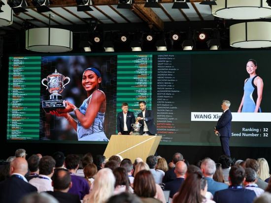 Draw for French Open tennis tournament held in Paris
