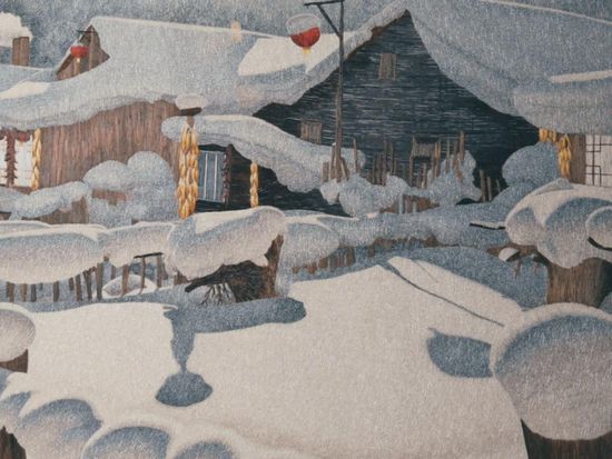 Bohai Mohe embroidery: An oil painting in embroidery
