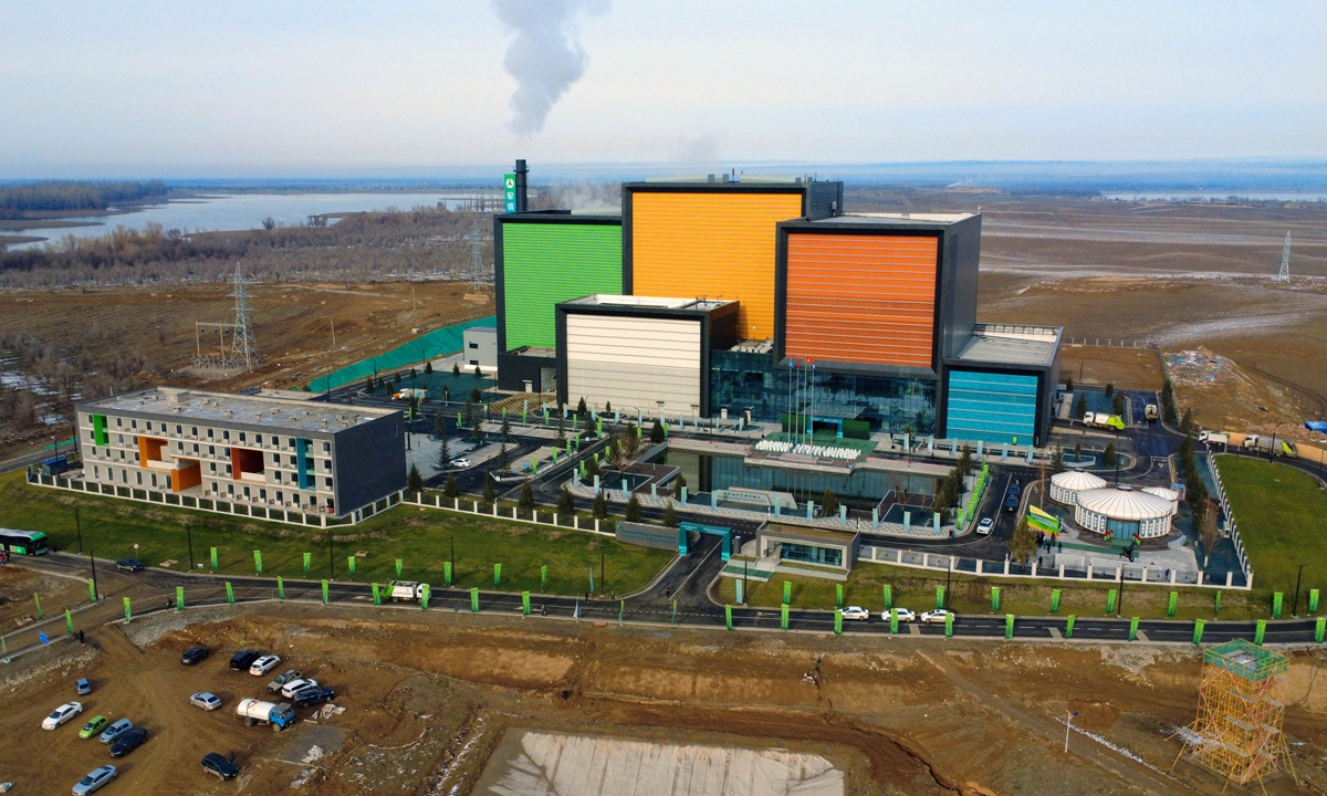 Photo shows a waste-to-energy incineration project in Bishkek, Kyrgyzstan on December 27, 2025. The project is backed by Chinese investment and built with Chinese technology. Photo: VCG